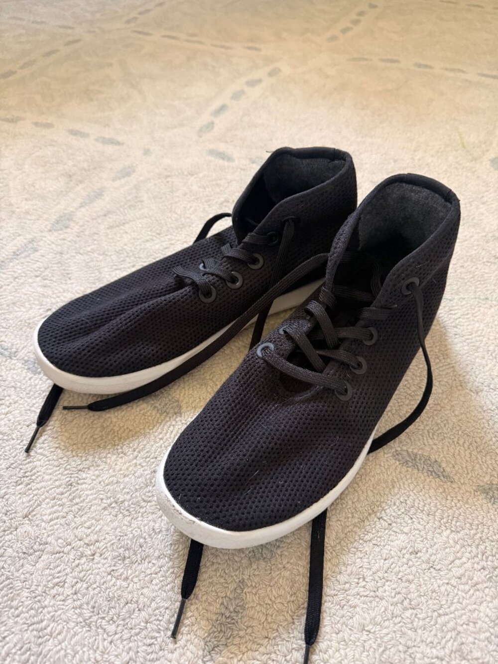 allbirds Men's Tree Toppers Natural Black (Blizzard Sole) Size 12